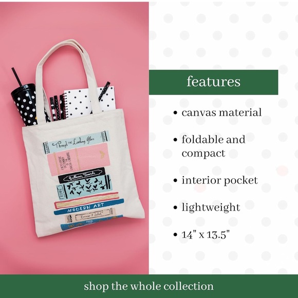 Kate Spade Cream Book Stack Tote - Picture 2 of 3